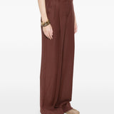 Pantaloni plissé in marrone Brunello cucinelli - uomo 
