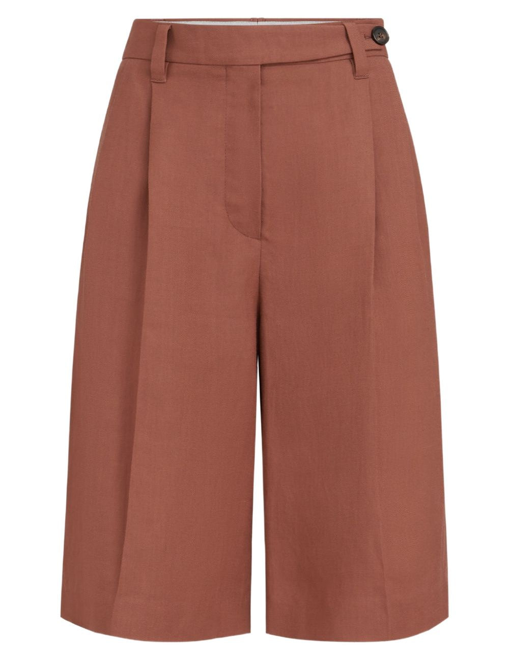 Shorts con chiusura nascosta in arancione Brunello cucinelli - donna 