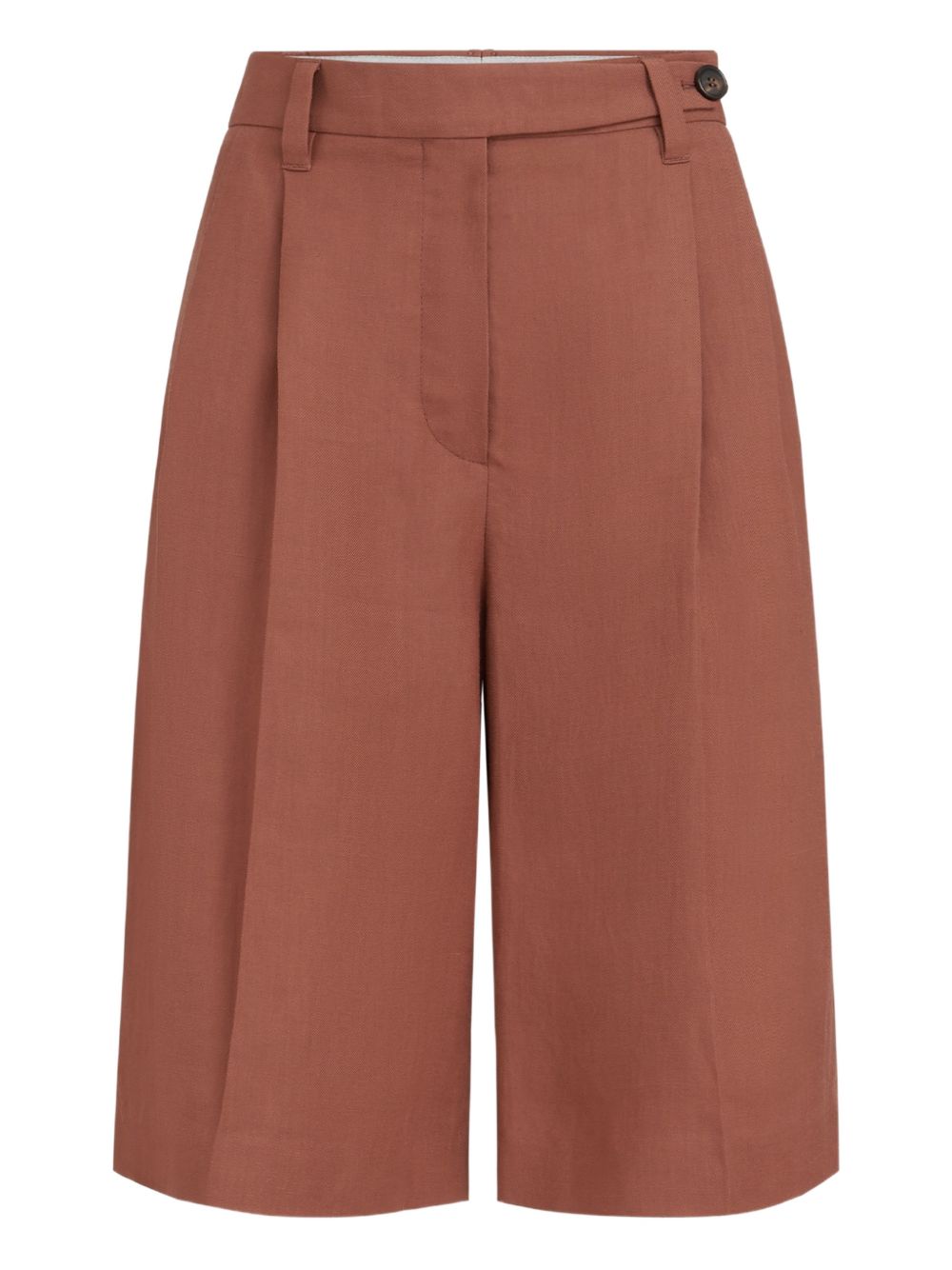 Shorts con chiusura nascosta in arancione Brunello cucinelli - donna 