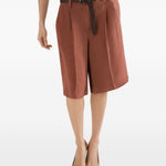 Shorts con chiusura nascosta in arancione Brunello cucinelli - donna 