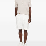 Pantaloncini con bottoni in bianco Brunello cucinelli - uomo 