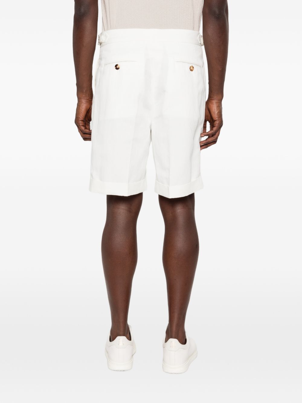 Pantaloncini con bottoni in bianco Brunello cucinelli - uomo 