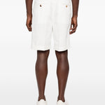 Pantaloncini con bottoni in bianco Brunello cucinelli - uomo 