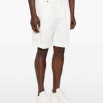 Pantaloncini con bottoni in bianco Brunello cucinelli - uomo 