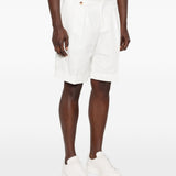 Pantaloncini con bottoni in bianco Brunello cucinelli - uomo 