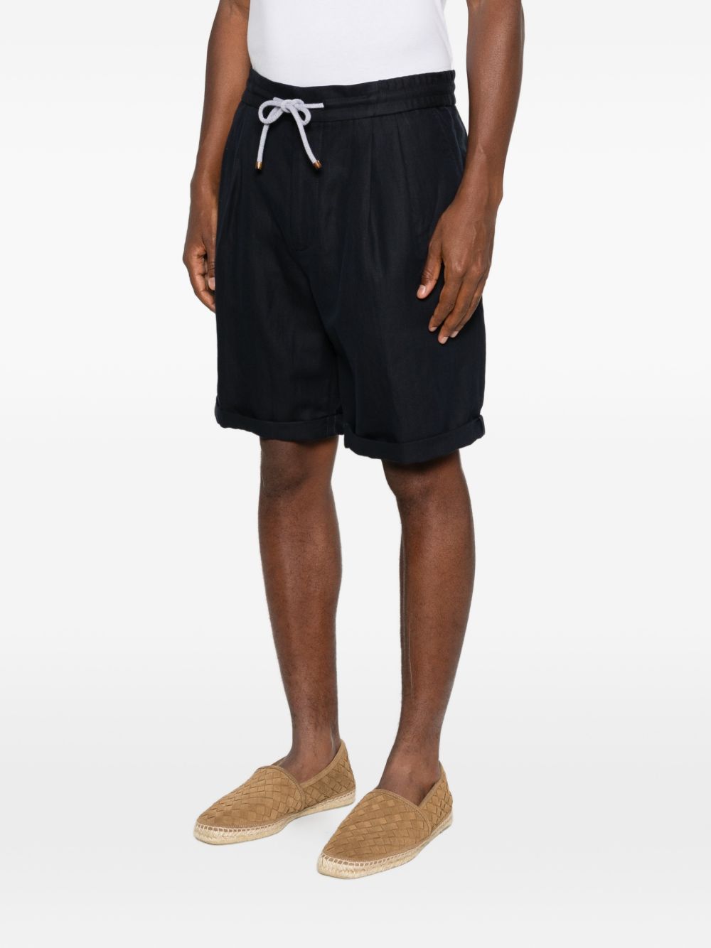 Pantaloncini con coulisse in blu Brunello cucinelli - uomo 
