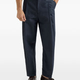 Pantaloni con pieghe in blu Brunello cucinelli - uomo 