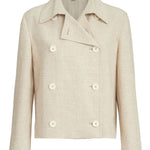 Caban crop con monile in beige Brunello Cucinelli - donna 
