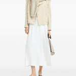 Caban crop con monile in beige Brunello Cucinelli - donna 