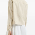Caban crop con monile in beige Brunello Cucinelli - donna 