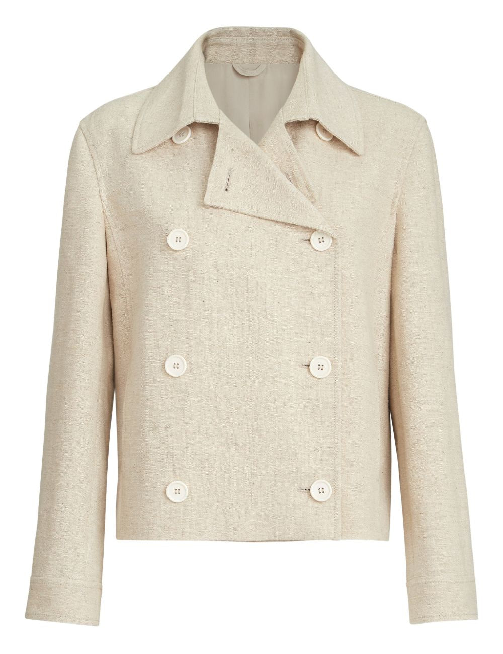 Caban crop con monile in avorio 