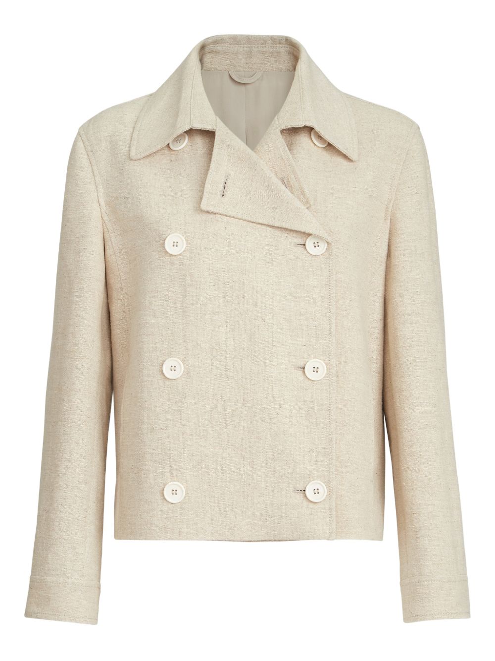 Caban crop con monile in avorio 