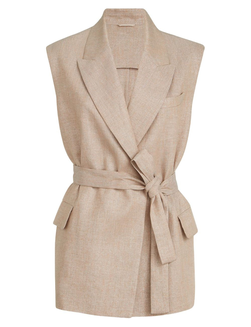 Gilet con cintura in rosa Brunello cucinelli - donna 