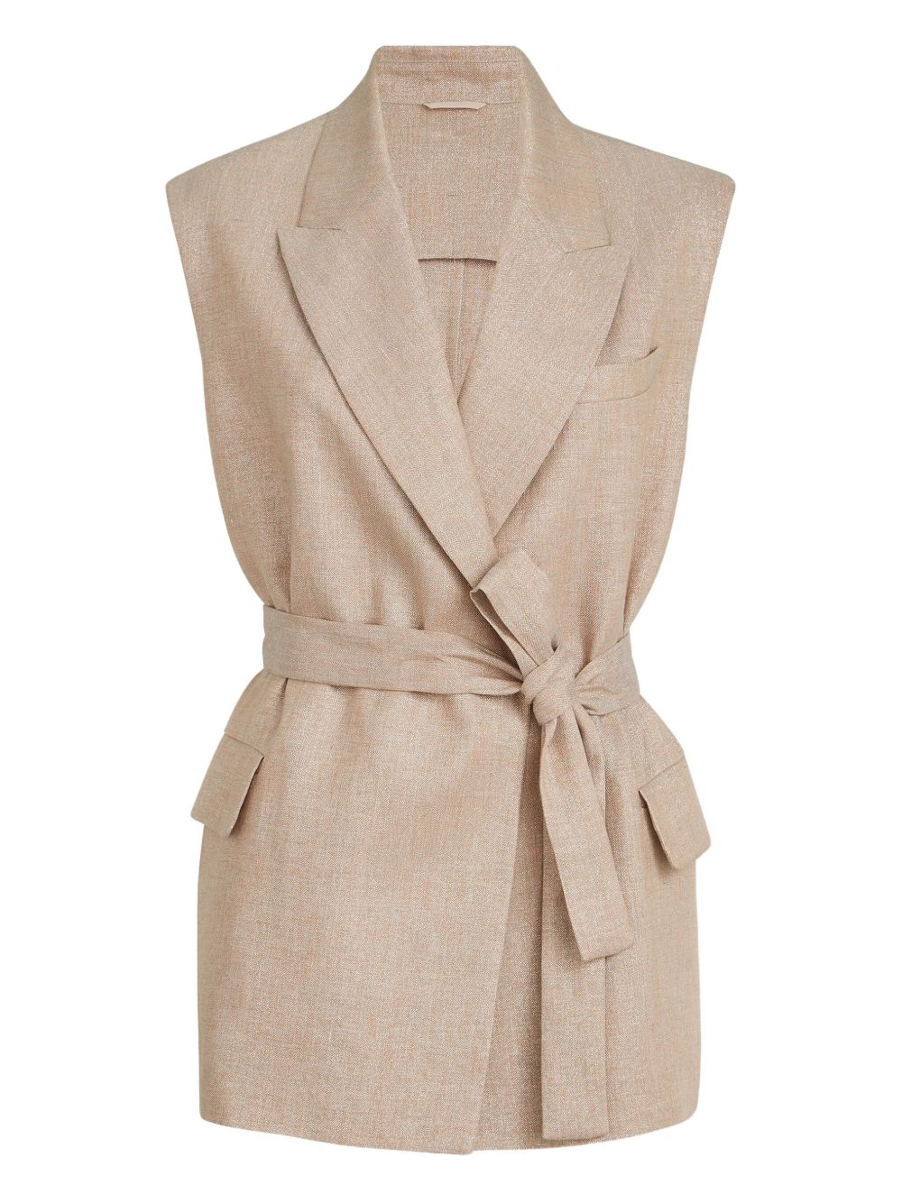Gilet con cintura in rosa Brunello cucinelli - donna 