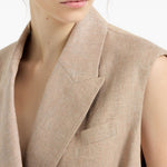 Gilet con cintura in rosa Brunello cucinelli - donna 