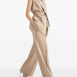 Pantaloni con dettaglio Monili in beige Brunello cucinelli - donna 