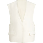 Gilet senza tasche in bianco Brunello cucinelli - donna 