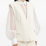 Gilet senza tasche in bianco Brunello cucinelli - donna 