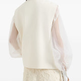 Gilet senza tasche in bianco Brunello cucinelli - donna 