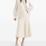 Gilet senza tasche in bianco Brunello cucinelli - donna 