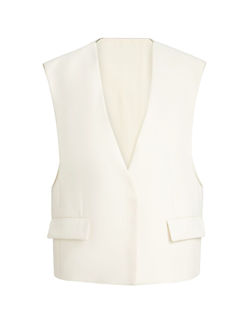 Gilet senza tasche in bianco Brunello cucinelli - donna 