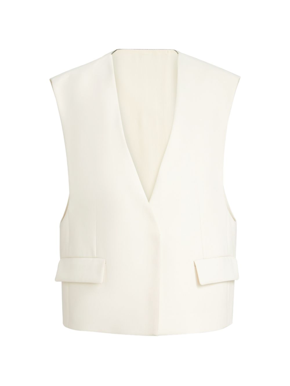 Gilet senza tasche in bianco Brunello cucinelli - donna 