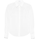 Camicia semi trasparente in bianco Brunello Cucinelli - donna 