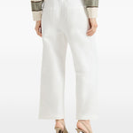 Jeans a gamba larga  in bianco Brunello cucinelli - donna 