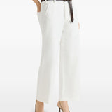 Jeans a gamba larga  in bianco Brunello cucinelli - donna 