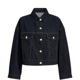 Giacca crop denim in blu Brunello Cucinelli - donna 