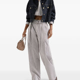 Giacca crop denim in blu Brunello Cucinelli - donna 