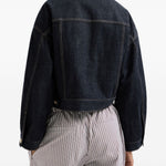 Giacca crop denim in blu Brunello Cucinelli - donna 