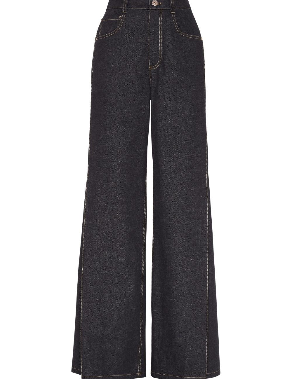 Jeans svasati in blu Brunello cucinelli - donna 