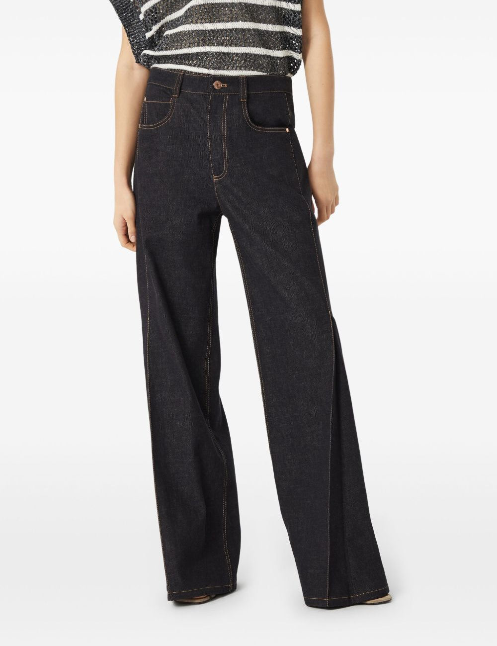 Jeans svasati in blu Brunello cucinelli - donna 