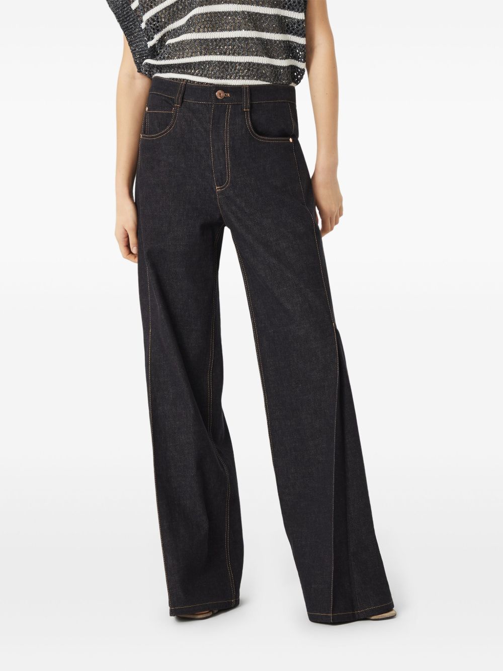 Jeans svasati in blu Brunello cucinelli - donna 
