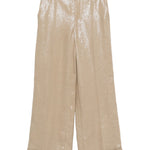 Pantaloni in lurex in beige Brunello cucinelli - donna 