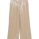 Pantaloni in lurex in beige Brunello cucinelli - donna 
