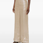 Pantaloni in lurex in beige Brunello cucinelli - donna 