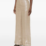 Pantaloni in lurex in beige Brunello cucinelli - donna 