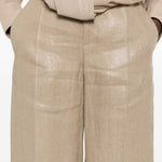 Pantaloni in lurex in beige Brunello cucinelli - donna 