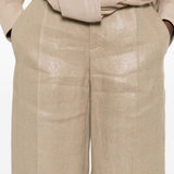 Pantaloni in lurex in beige Brunello cucinelli - donna 