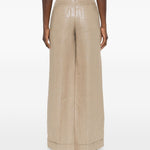 Pantaloni in lurex in beige Brunello cucinelli - donna 