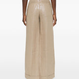 Pantaloni in lurex in beige Brunello cucinelli - donna 