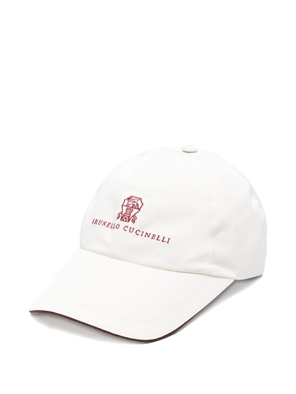 Cappello con logo in bianco Brunello cucinelli - uomo 