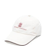 Cappello con logo in bianco Brunello cucinelli - uomo 