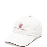 Cappello con logo in bianco Brunello cucinelli - uomo 