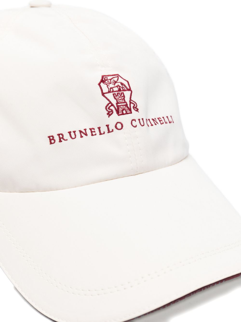 Cappello con logo in bianco Brunello cucinelli - uomo 