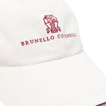Cappello con logo in bianco Brunello cucinelli - uomo 