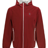 Giacca con cappuccio e zip in rosso Brunello cucinelli - uomo 