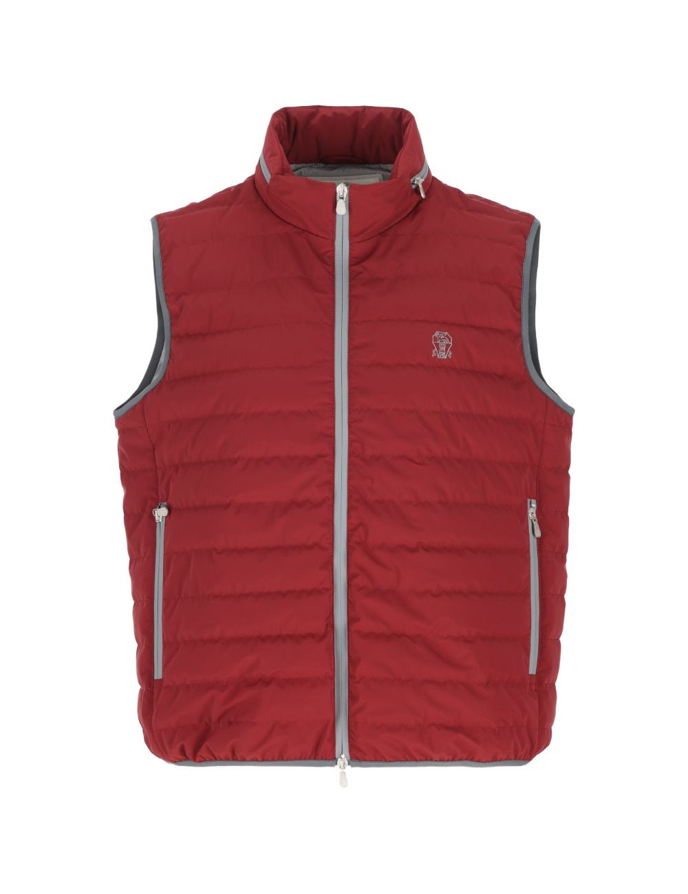 Gilet imbottito con tasche in rosso Brunello Cucinelli - uomo 